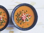 autumn carrot soup with pickled red onions | www.nyssaskitchen.com