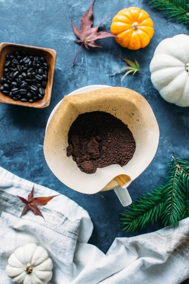 Bulletproof pumpkin pie spice latte! A perfectly indulgent and healthy way to get in the spirit of fall and supercharge your morning coffee routine.