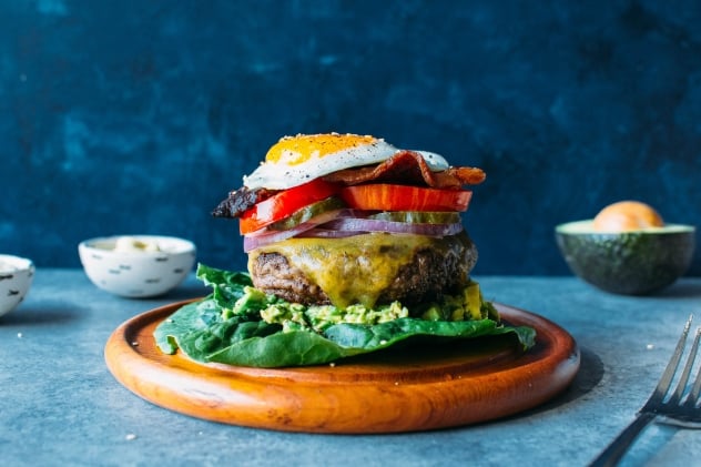 The ultimate bunless burger! For those nights when you just NEED a burger in your life. Paleo, guilt free, and super satisfying.