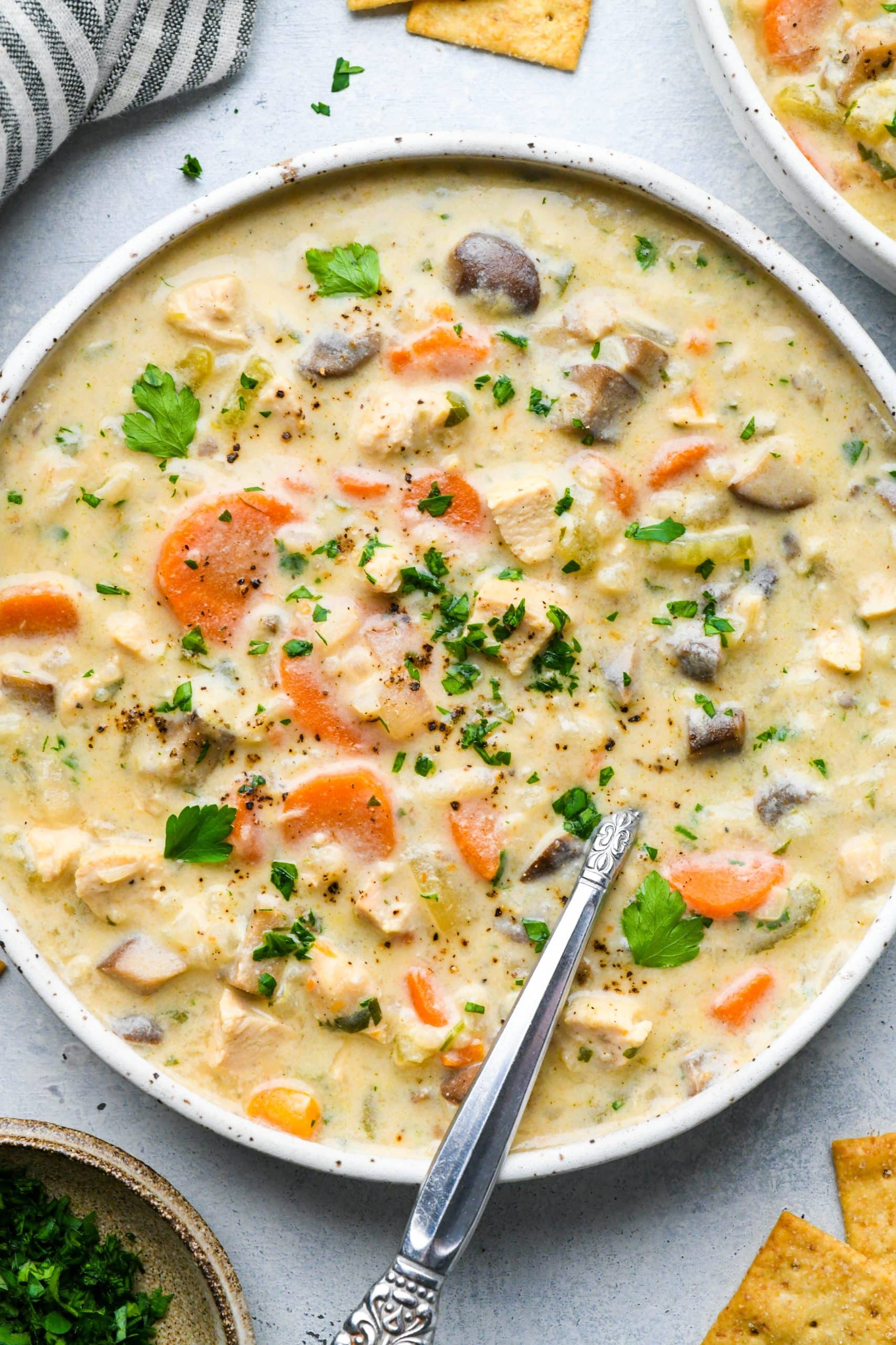 Creamy Dairy Free Chicken And Cauliflower Rice Soup Nyssa S Kitchen