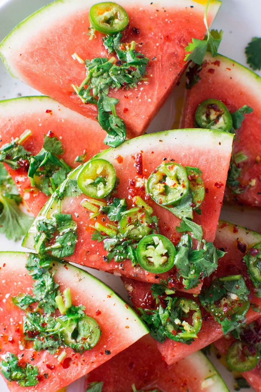 Spicy Watermelon Salad with Cilantro and Lime {paleo + vegetarian ...