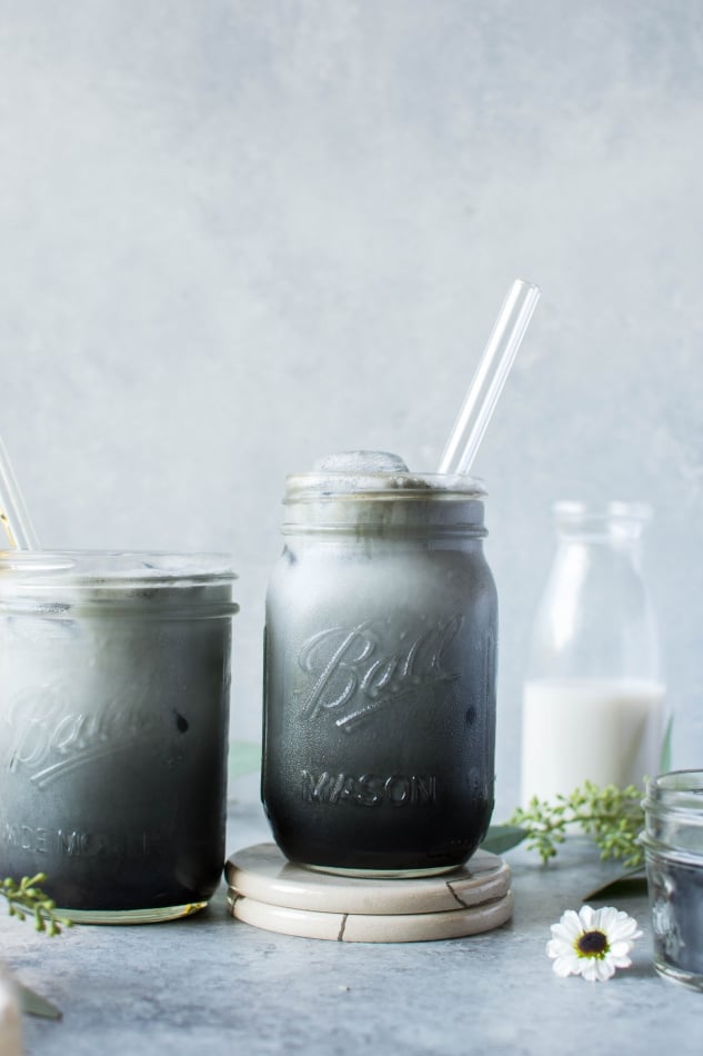 Iced Activated Charcoal Latte {paleo + vegan} nyssa's kitchen