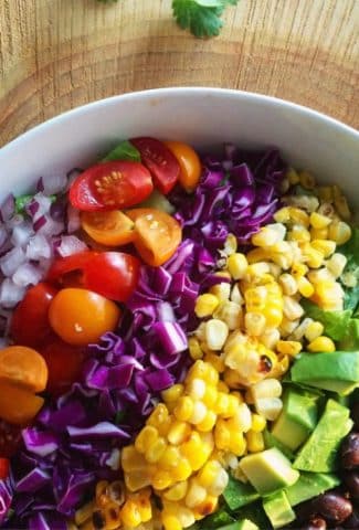 healthy mexican rainbow salad | www.nyssaskitchen.com