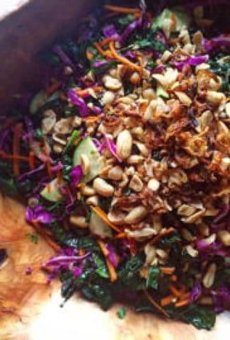 chopped asian kale salad with honey lime dressing | www.nyssaskitchen.com