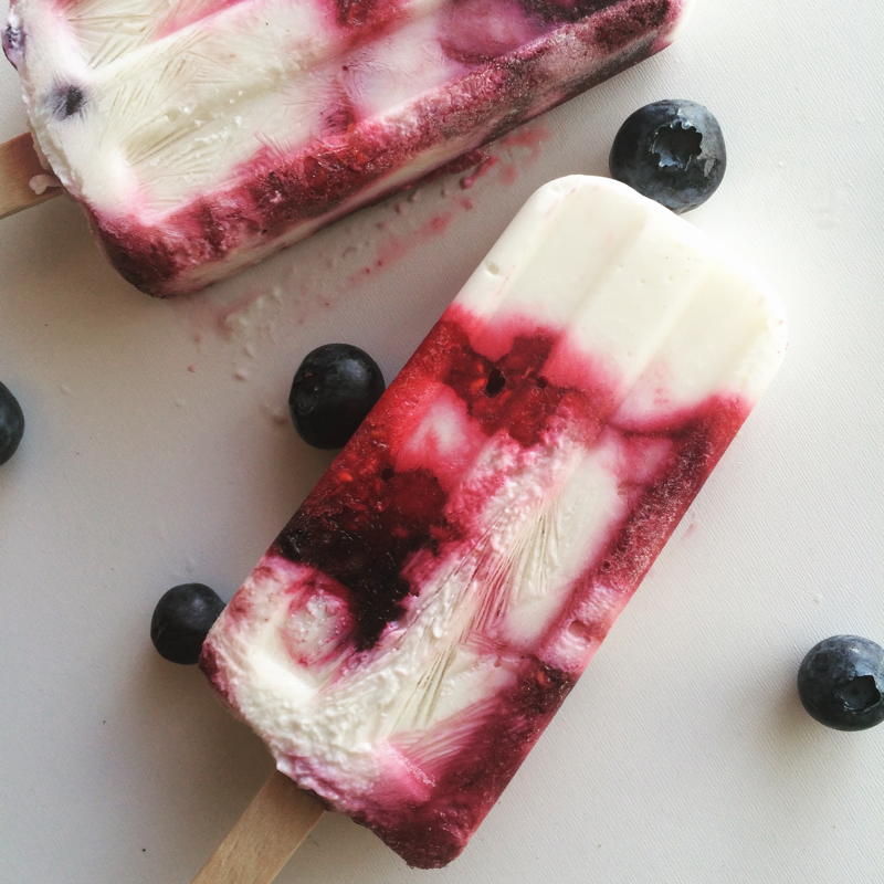 red white and blue yogurt pops | www.nyssaskitchen.com