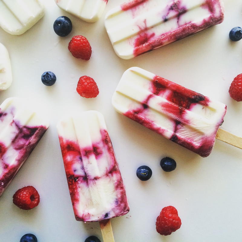 red white and blue yogurt pops | www.nyssaskitchen.com