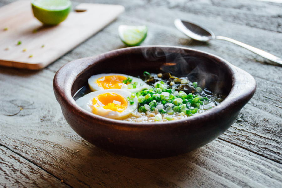 chard and rice soup with a 6 minute egg + lime | www.nyssaskitchen.com