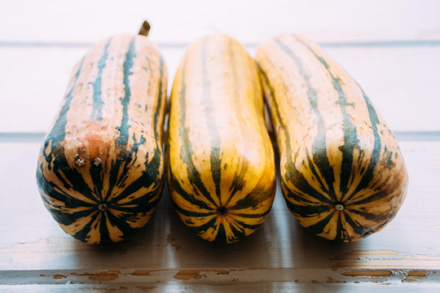 roasted delicata squash with fried shallots, herbs and salted brown butter yogurt | www.nyssaskitchen.com