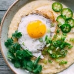 spicy cheddar grits with fried eggs | www.nyssaskitchen.com