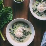 chard coconut detox soup with poached eggs: a vibrant and restorative soup made with chard, onion, fennel, celery and garlic, and paired with a nutritionally dense bone broth or vitamin rich vegetable stock + poached eggs to detox and support your body from the inside out! | www.nyssaskitchen.com