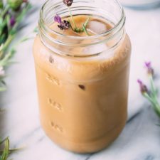 easy lavender iced coffee with coconut milk