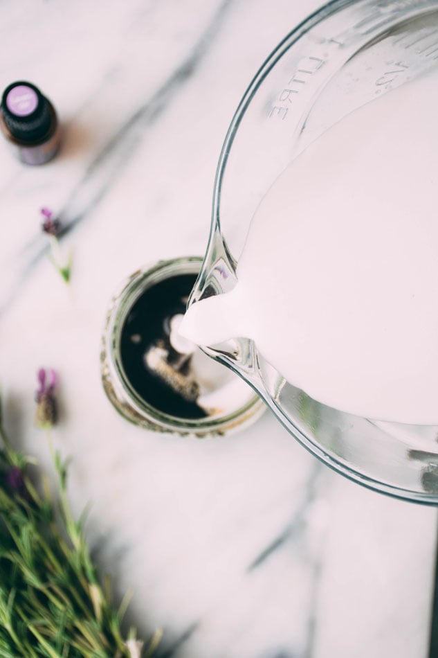 lavender coconut iced coffee is a delightfully easy, dairy free homemade fancy coffee recipe perfect for the late summer months. made with coconut milk, lavender, iced coffee and coconut sugar or honey. | www.nyssaskitchen.com