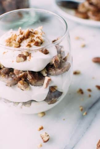 maple-cinnamon-yogurt-parfait-with-candied-pecans-and-caramelized-bananas
