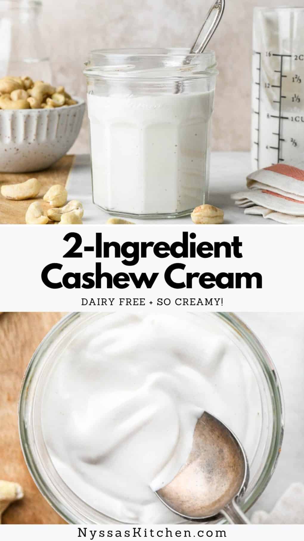 Cashew Cream Pinterest Pin