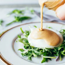 easy + dairy free tahini hollandaise sauce {paleo}