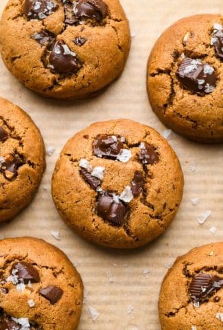 Dark Chocolate Espresso Chickpea Flour Cookies