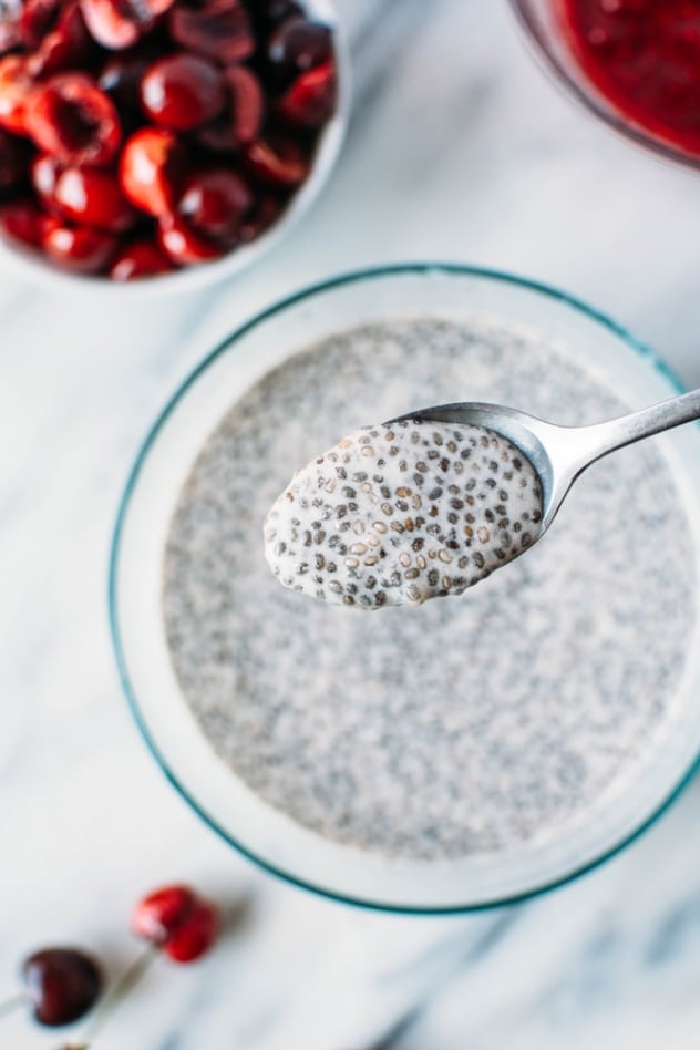 Vanilla chia pudding for creamy vanilla bean and cherry raspberry smash chia seed pudding is super easy to make, good for you and perfect for an on the go breakfast, snack or mindful indulgence!
