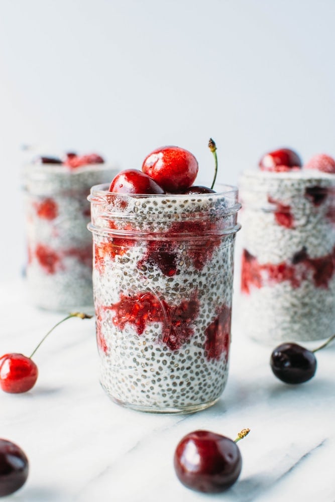 Whole30 Strawberry Chia Seed Pudding - Mad About Food