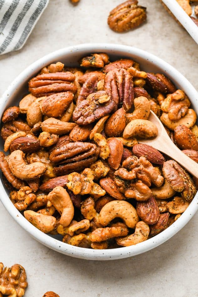 Savory Spiced Roasted Nuts (Egg Free)