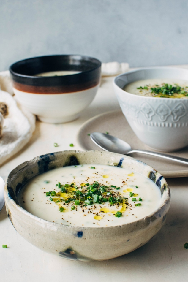 Creamy Dairy Free Parsnip and Chive Soup {paleo + vegan} - nyssa's kitchen