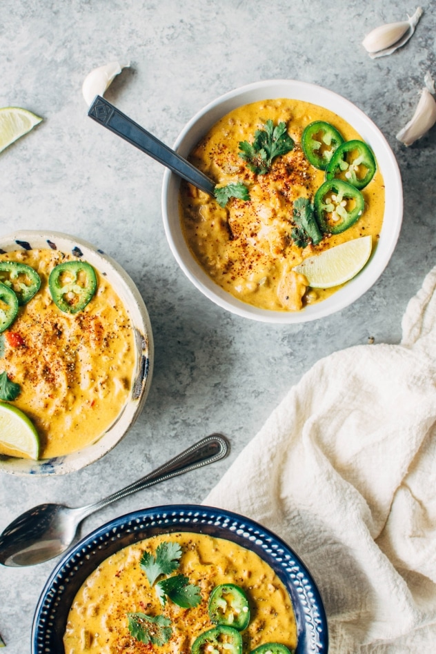 This creamy dairy free pumpkin turkey chili is a dream! Easy to make, dairy free, incredibly healthy and delicious!