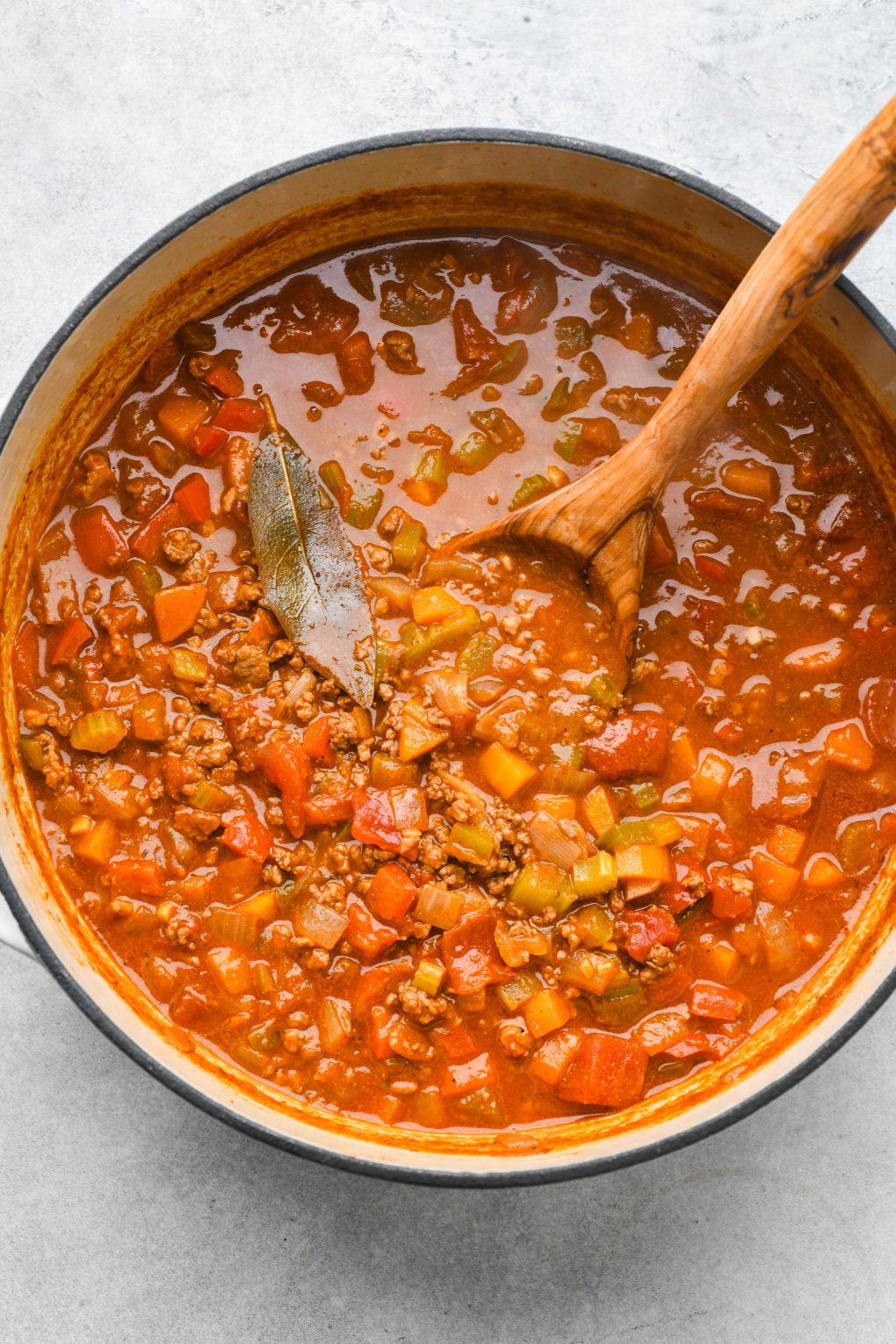 How to make beanless Whole30 chili: Finished chili.