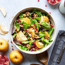 Asian Pear and Walnut Salad with Maple Mustard Vinaigrette {paleo + vegan}-image