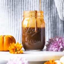 Dairy Free Salted Pumpkin Caramel Sauce - Made with Coconut Milk