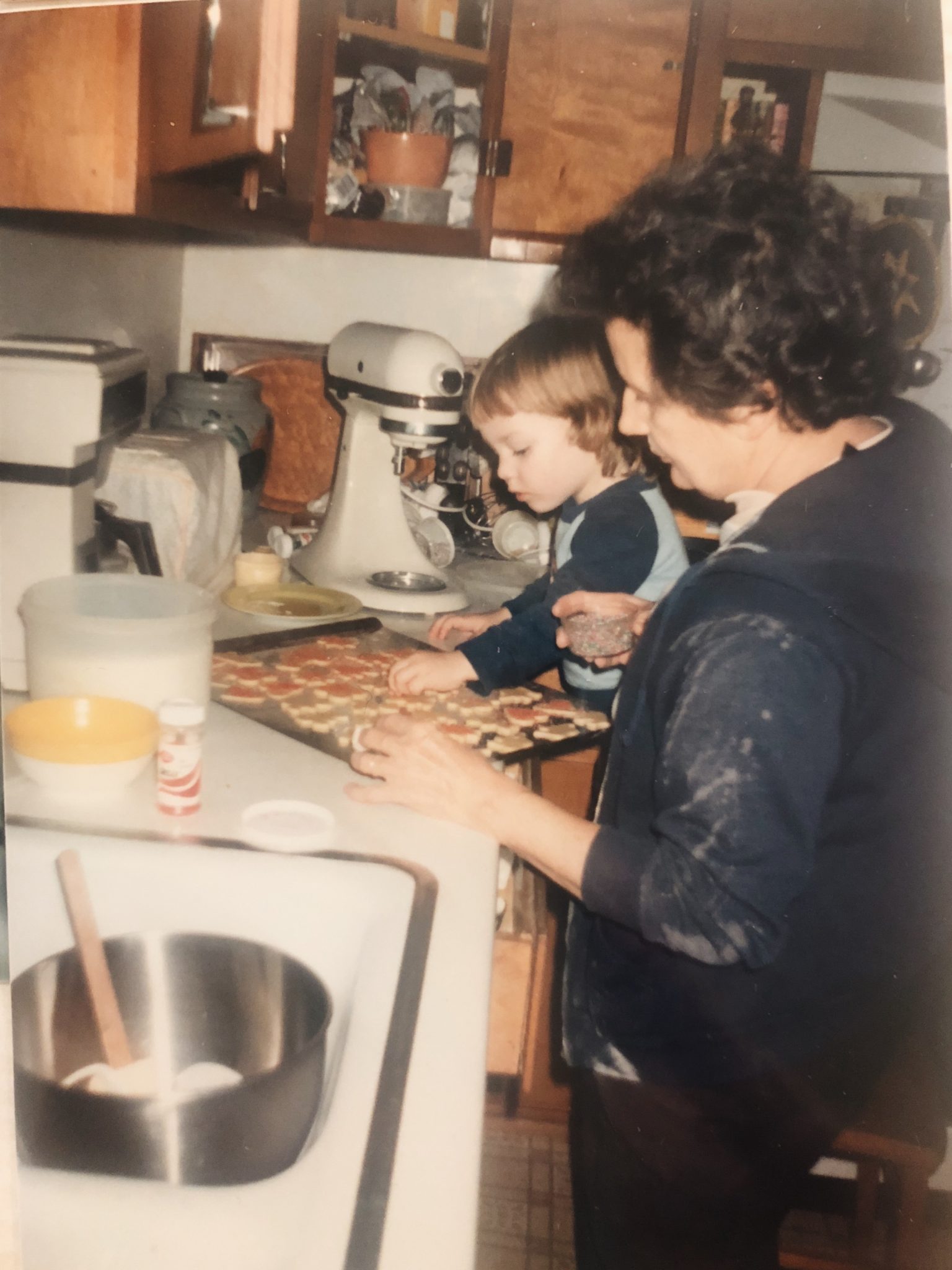Making cookies with my sweet grandma