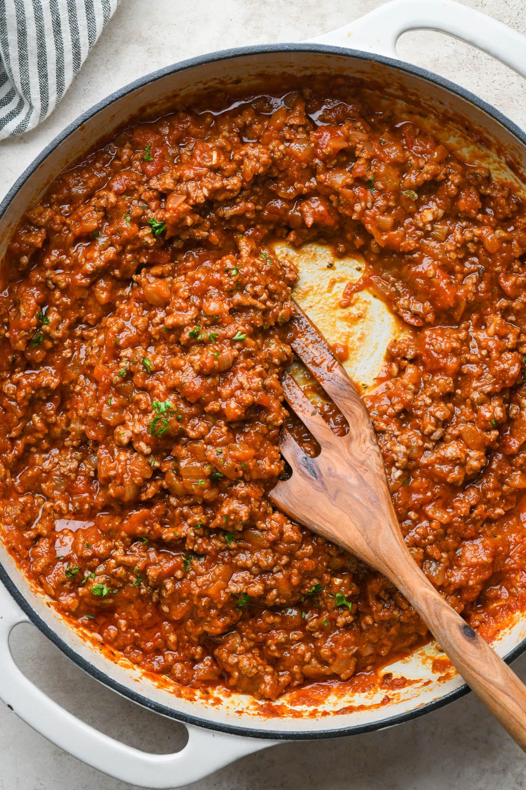 Easy Marinara Sauce with Ground Beef | Nyssa's Kitchen