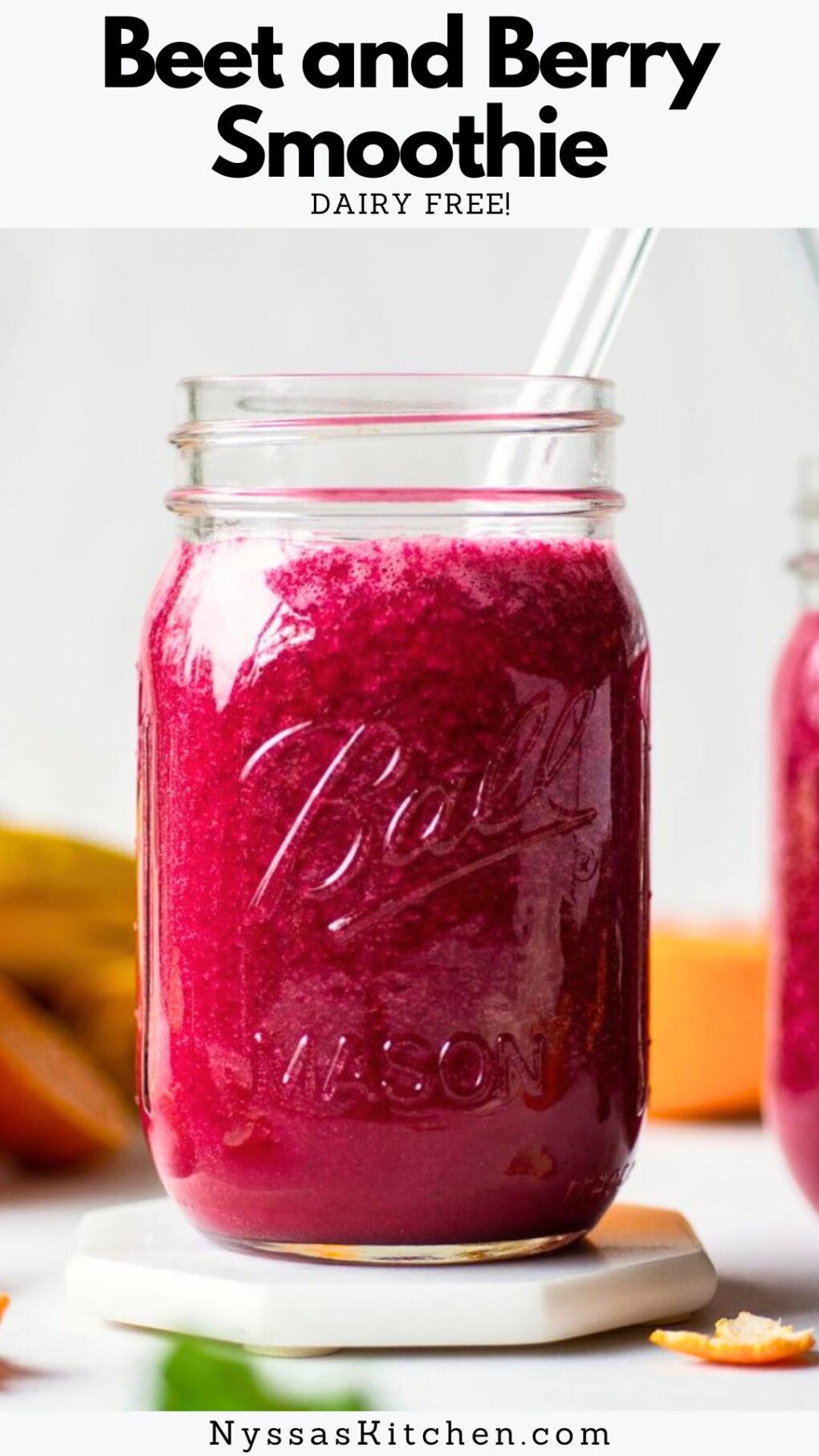 Pinterest pin for Beet and Berry Smoothie