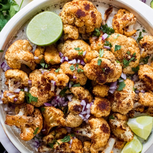 Mexican Roasted Cauliflower {paleo + vegan + whole30} - nyssa's kitchen