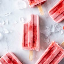 Summery Dairy Free Strawberry Coconut Milk Popsicles