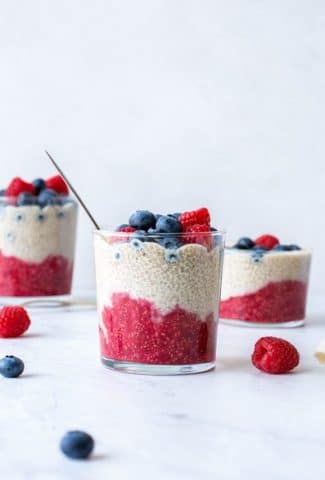 Raspberry Blueberry Chia Seed Pudding