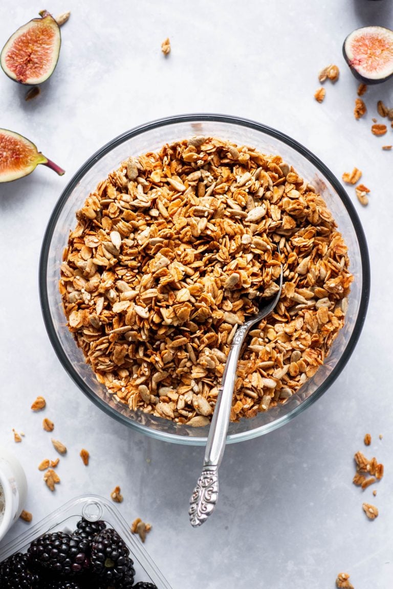 The Best Toasted Maple Sesame Granola {vegan + gluten free + nut free