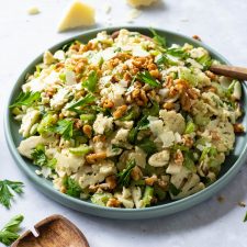 Shaved Cauliflower Salad with Walnuts and Pecorino Cheese {gluten free + vegetarian}-image