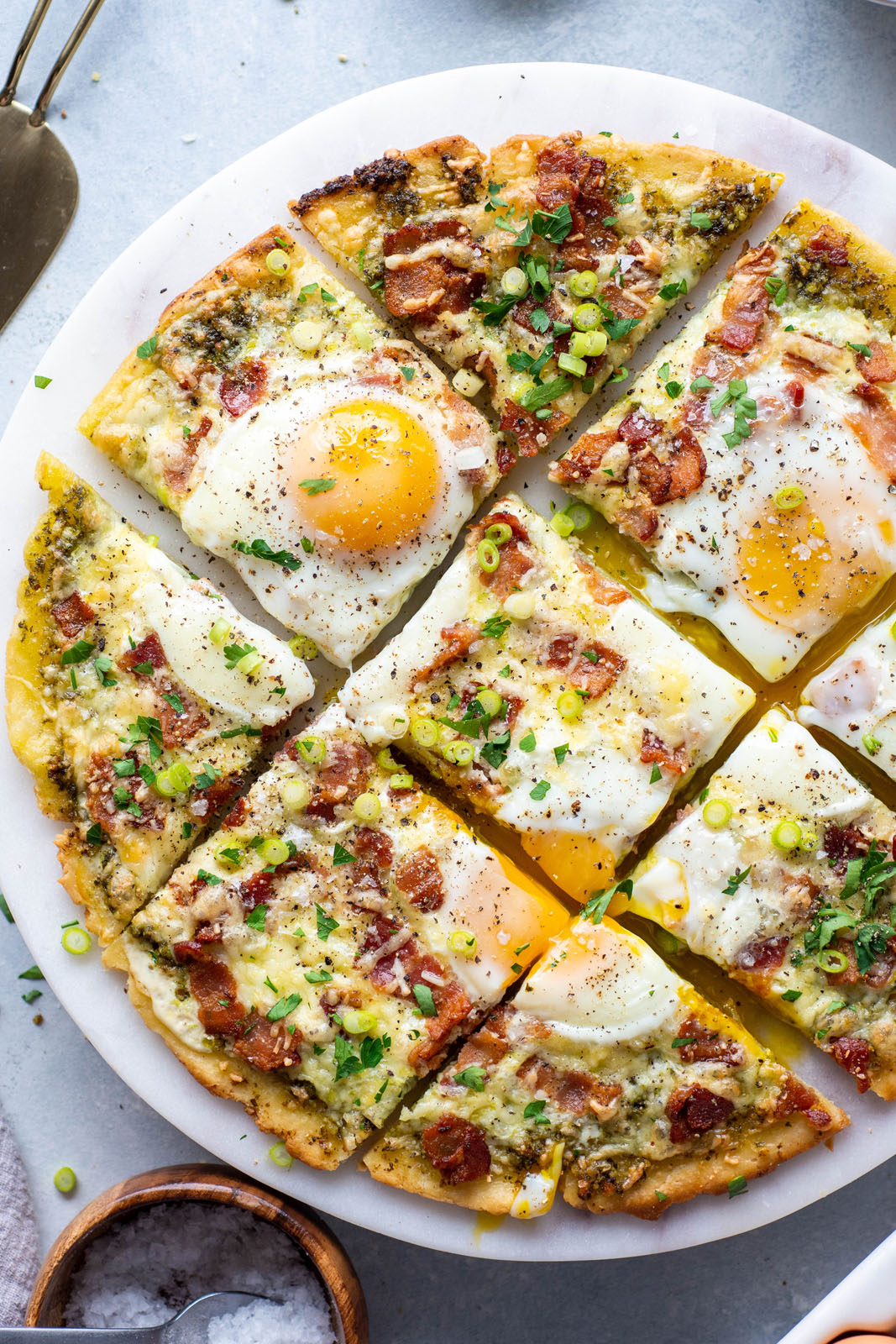 Breakfast Pizza with Béchamel Sauce and a Fried Egg on Top » the practical  kitchen