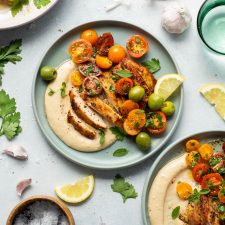 Whole30 Mediterranean Chicken Bowls with Creamy Tahini Sauce