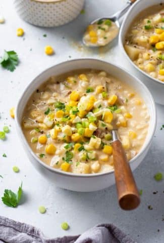 Ultra Creamy Vegan Corn Chowder Soup