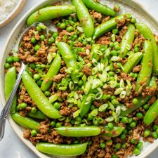 30-Minute Crispy Pork and Pea Gluten Free Stir Fry