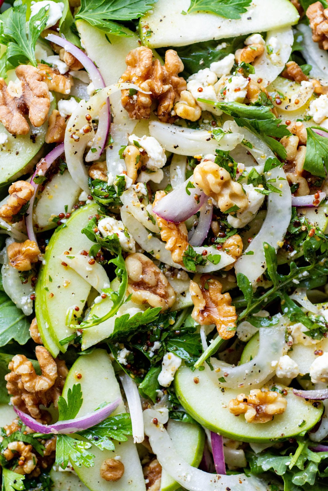 Healthy Apple Walnut Green Salad {gluten free + vegan option + paleo ...