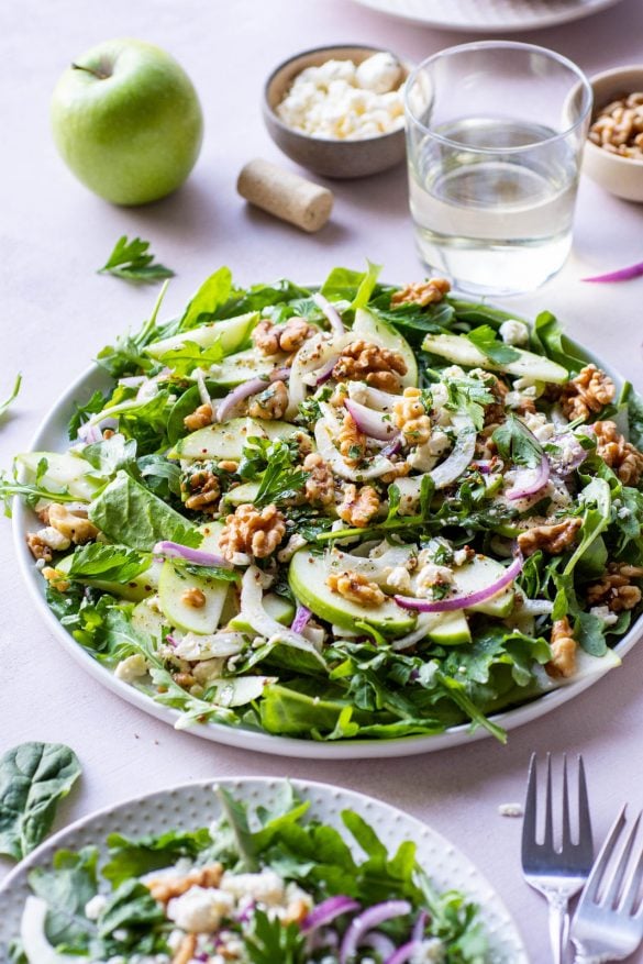 Apple Walnut Green Salad (Dairy Free Option)