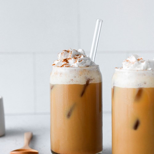 Healthier Iced Pumpkin Spice Latte {paleo + Vegan + Dairy Free} - Nyssa 