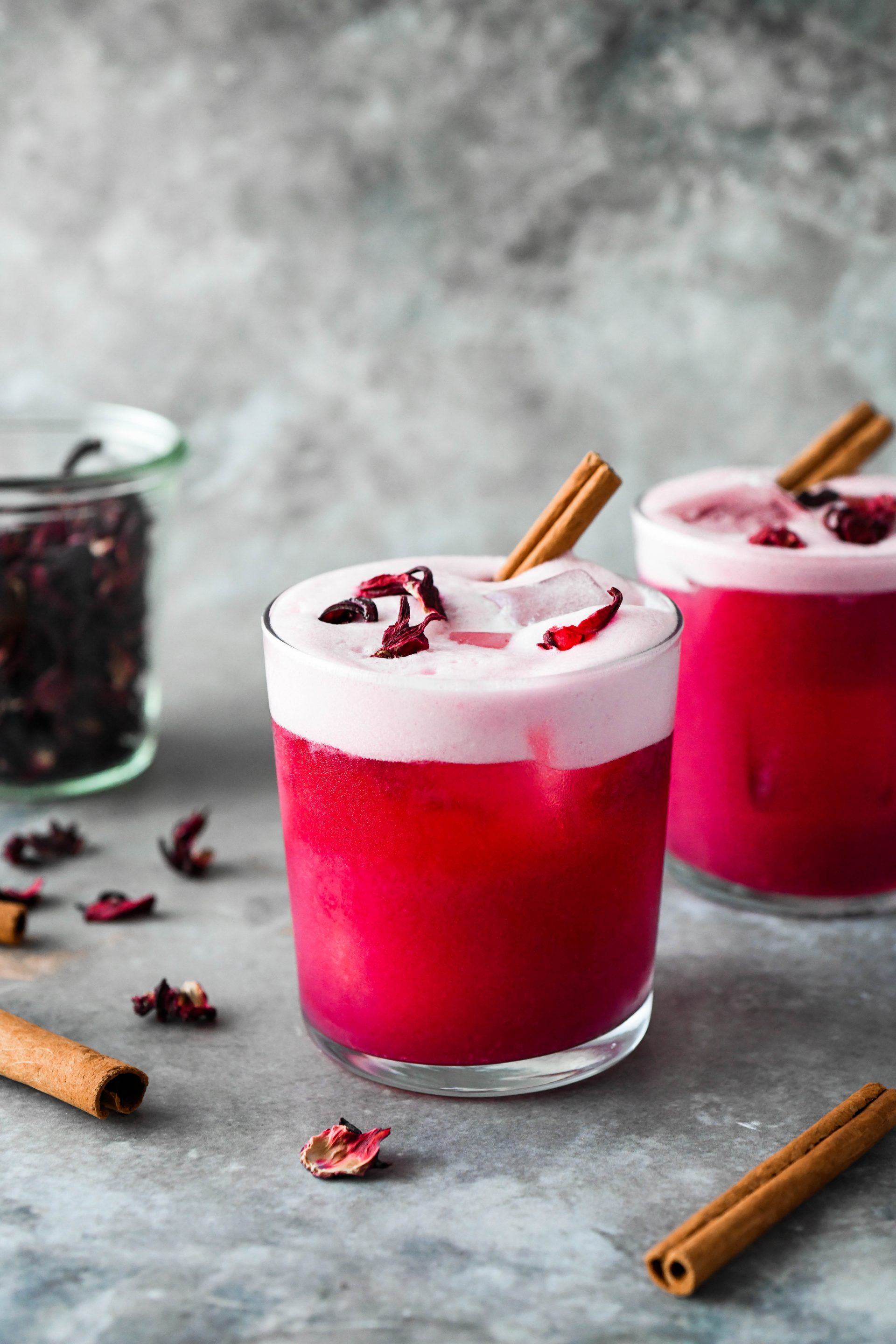 Spiced Hibiscus Vodka Sour Cocktail {naturally sweetened} - nyssa's kitchen