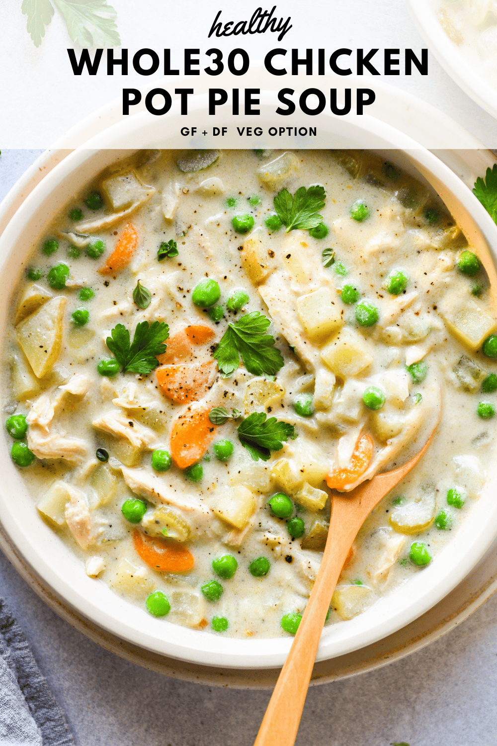 Healthy Whole30 Chicken Pot Pie Soup {whole30 + gluten free + vegan ...