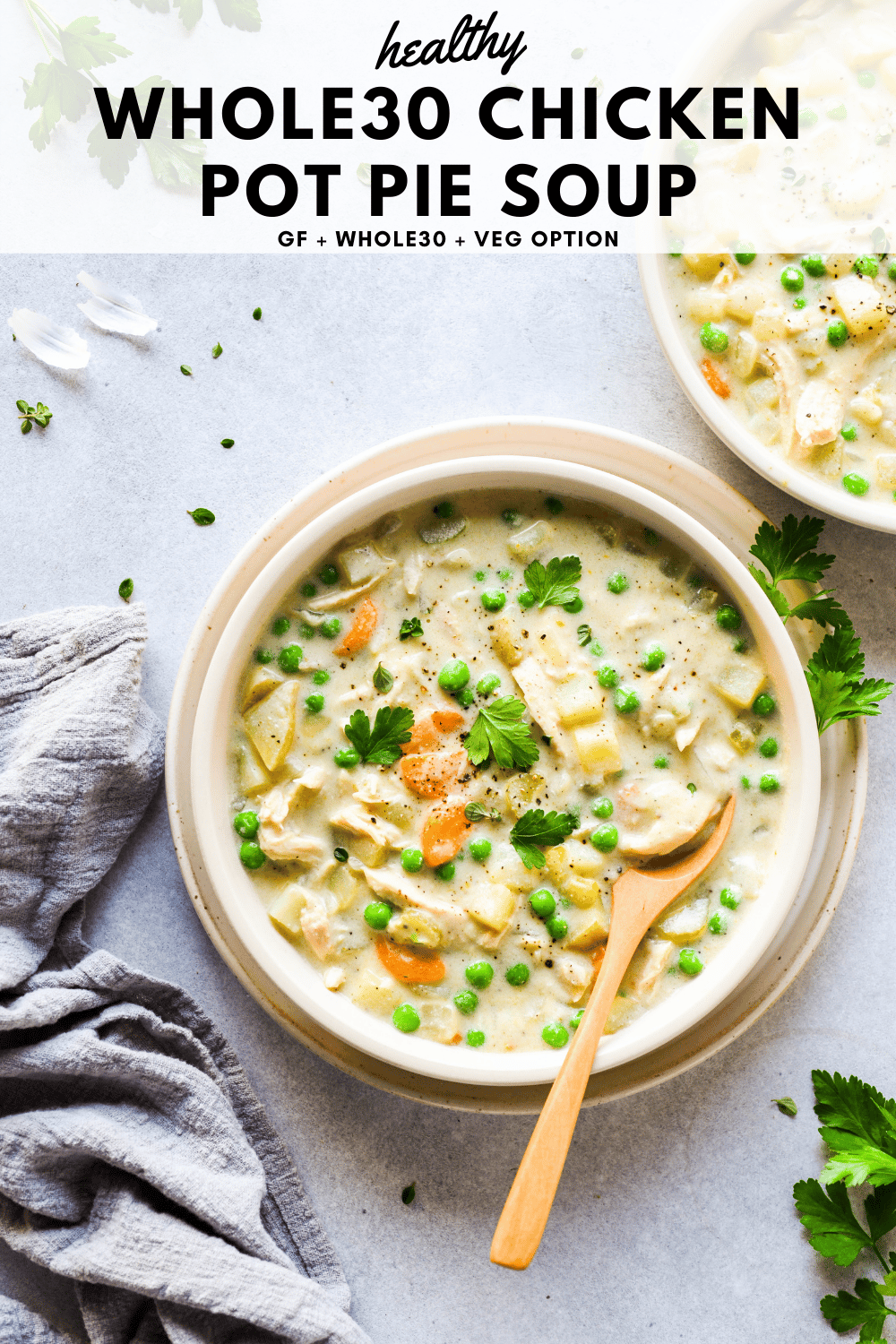 Healthy Whole30 Chicken Pot Pie Soup {whole30 + gluten free + vegan ...