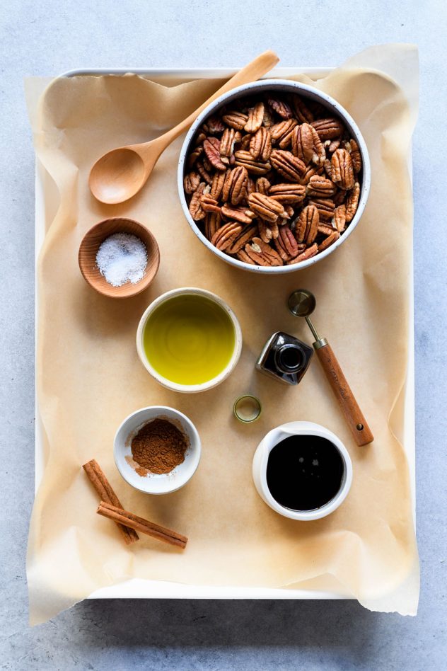Easy Maple Syrup Candied Pecans gluten free + paleo + vegan - nyssa's