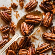 Easy Maple Syrup Candied Pecans