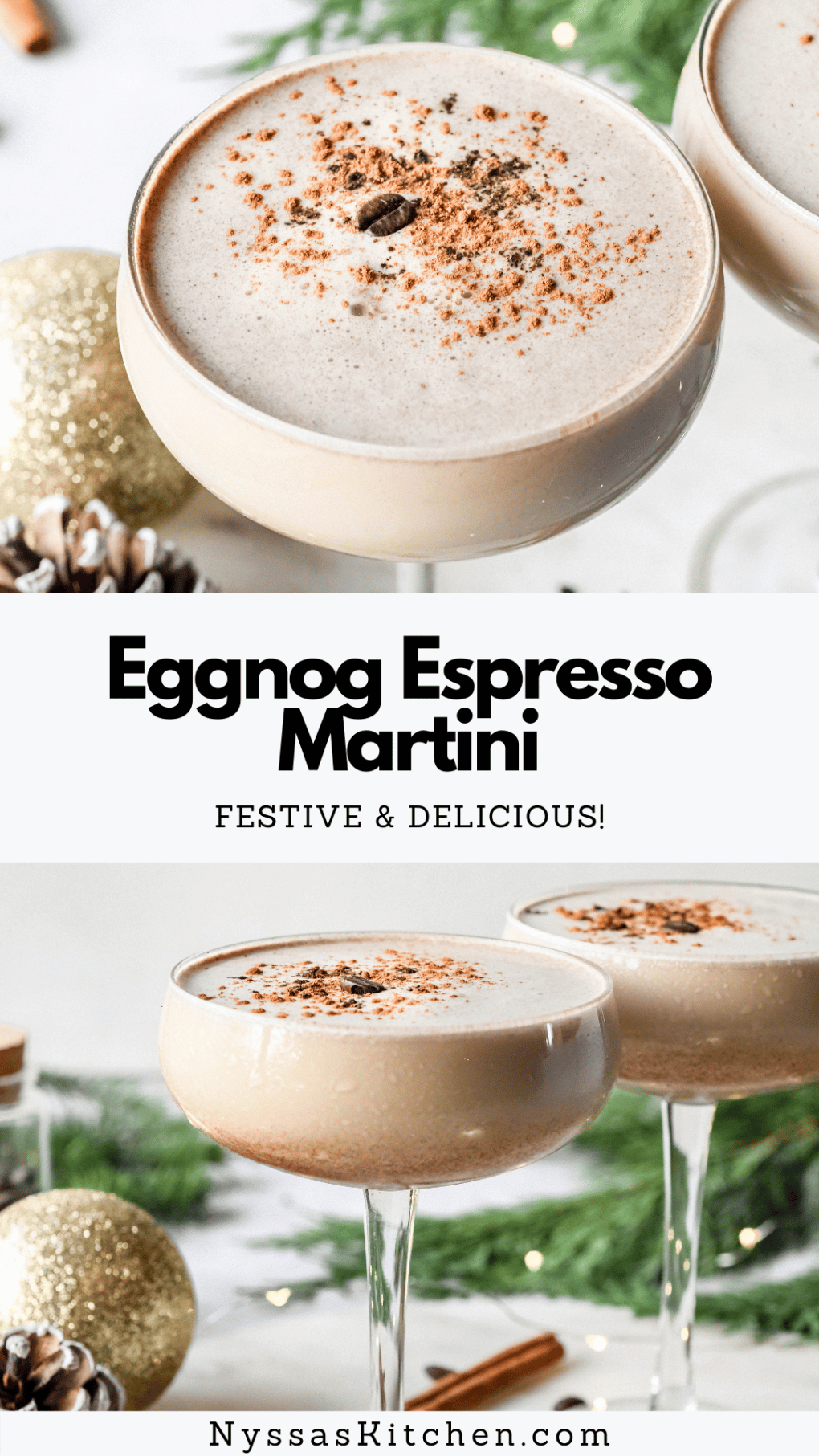 Eggnog Espresso Martini Pinterest Pin