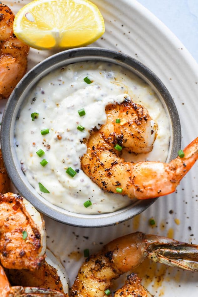 Sautéed Whole30 Cajun Shrimp with Garlic Aioli